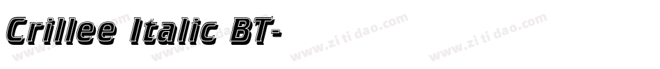 Crillee Italic BT字体转换